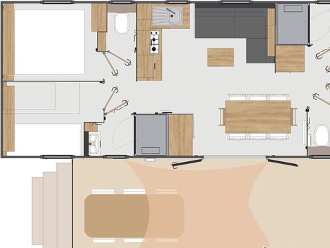 Mobilhome 8 personnes - Mobile-Home BERNACHE**** 8 personnes
