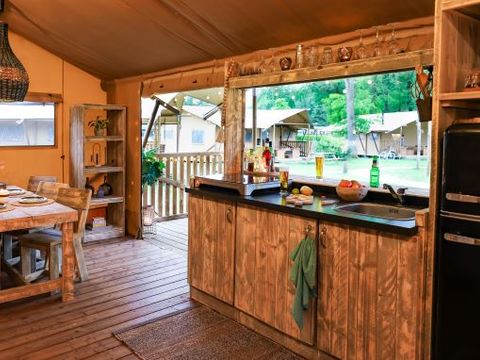 Tente en toile et en bois 5 personnes - Luxury Lodge