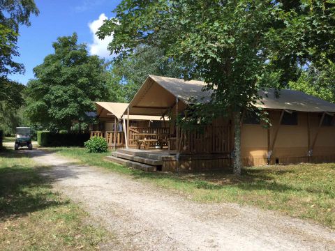 Tente en toile et en bois 5 personnes - Lodge Woody 38
