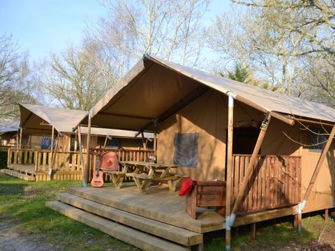Tente en toile et en bois 5 personnes - Lodge Woody 38