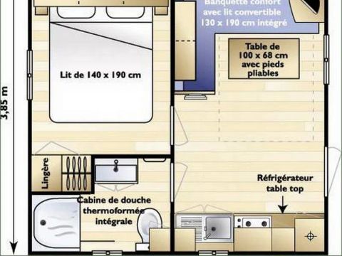 MOBILHOME 2 personnes - Mobil home Couple (1 chambre)