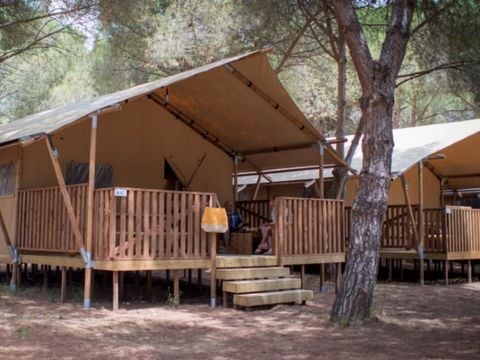 TENTE TOILE ET BOIS 4 personnes - Lodge
