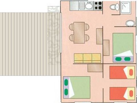 BUNGALOW 6 personnes - Sumatra 6 P Clim