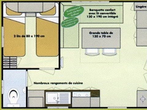 MOBILHOME 4 personnes - Bambou