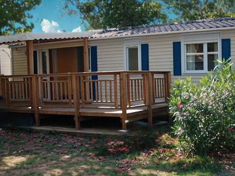 Mobilhome 3 personnes - Mobil-home Standard 23.4m² 2 chambres + terrasse couverte 10m² - TV 1/3 pers