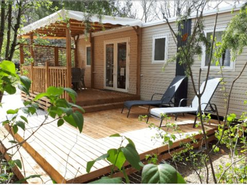MOBILHOME 8 personnes - Confort 32m² 3 chambres + terrasse semi-couverte - TV 6/8 pers