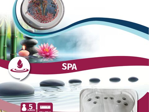 MOBILHOME 2 personnes - Premium avec SPA avec Vue 27m² (1ch -2 pers.) + terrasse semi-couverte 10 m² + TV 2 pers