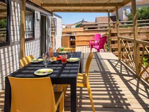 MOBILHOME 4 personnes - Cottage Luxe Dinos 3 Pièces 4 Personnes Climatisé + TV