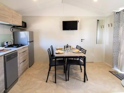 MOBILHOME 4 personnes - Cottage Luxe Dinos 3 Pièces 4 Personnes Climatisé + TV