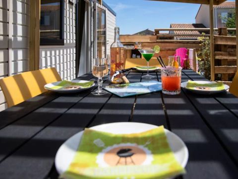 MOBILHOME 4 personnes - Cottage Luxe Dinos 3 Pièces 4 Personnes Climatisé + TV