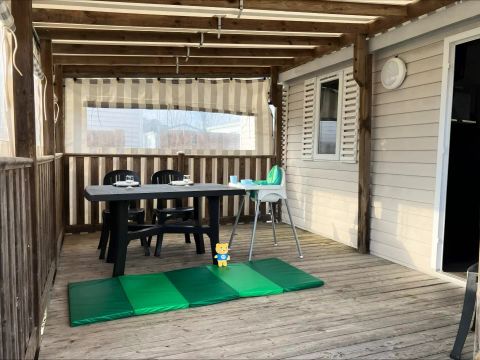MOBILHOME 6 personnes - Mobil Home Cosy Kids 4 Pièces 6 Personnes + TV