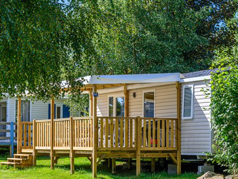 MOBILHOME 5 personnes - Mobil-home Premium 28m² - 2 chambres - terrasse couverte - TV + draps + serviettes 5 pers.