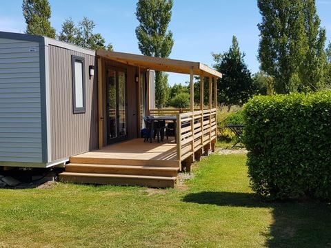 MOBILHOME 4 personnes - Mobilhome PENDRUC Premium 30m² - 2 chambres / terrasse couverte + TV + LV + Draps 4 pers