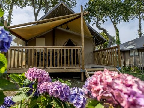 TENTE 4 personnes - Tente Lodge JUNGLE 26m² 2 chambres + terrasse
