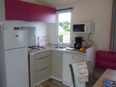 MOBILHOME 8 personnes - Mobilhome FAMILY Premium 36m² - 4 chambres / terrasse couverte + TV + LV + Draps 8 pers