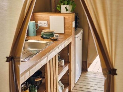 Tente en toile et en bois 4 personnes - Tente Lodge Wood [Nouveauté!] - 23m² - 2 chambres