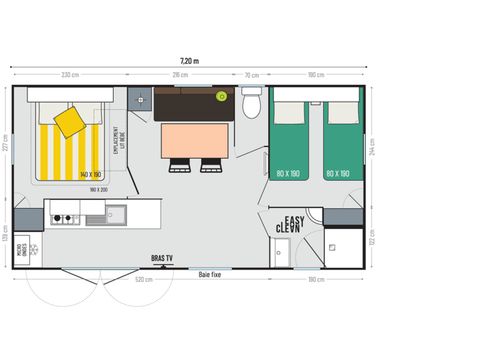 MOBILHOME 6 personnes - Playa 2 chambres