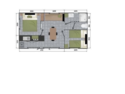 MOBILHOME 4 personnes - 2 chambres