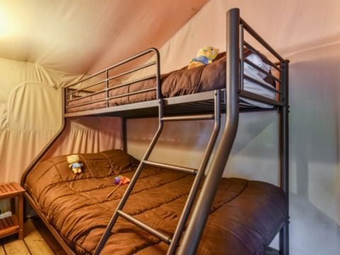 TENTE TOILE ET BOIS 5 personnes - Lodge 2 chambres  (sans sanitaires)