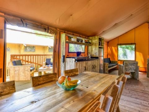 TENTE TOILE ET BOIS 5 personnes - Lodge VIP