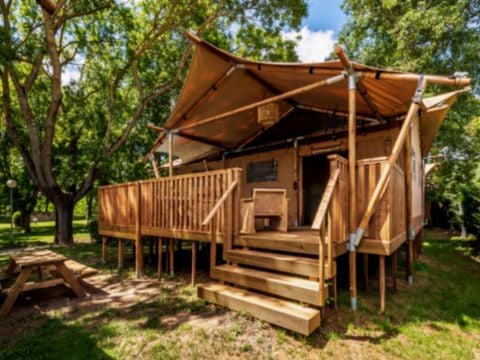 TENTE TOILE ET BOIS 5 personnes - Lodge VIP