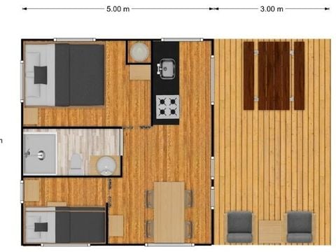 LODGE 4 personnes - Lodge Luxe 3 Pièces 4 Personnes