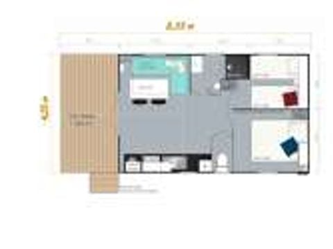 MOBILHOME 6 personnes - MH 4/6p Loggia bay