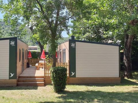 MOBILHOME 10 personnes - TRIBU  (2 locations face à face avec terrasse commune)