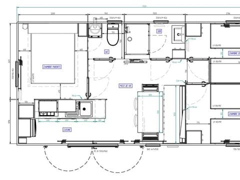 MOBILHOME 6 personnes - Premium | 3 Ch. | 6 Pers. | Terrasse Lounge | Clim. | TV