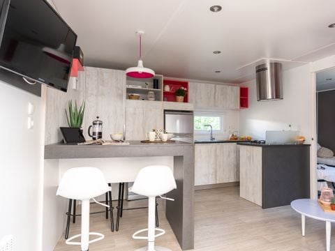 MOBILHOME 4 personnes - Cottage Prestige 40 m² - 2 chambres - 2 salles de bain (draps et serviettes inclus) 2/4 pers