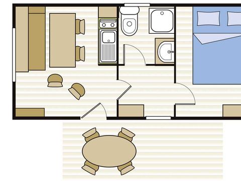 BUNGALOW 4 personnes - ALIZE 4 Pers Dimanche