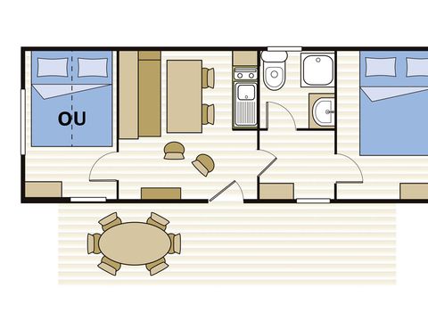 BUNGALOW 4 personnes - Bungalow ALIZE 4 Pers Samedi