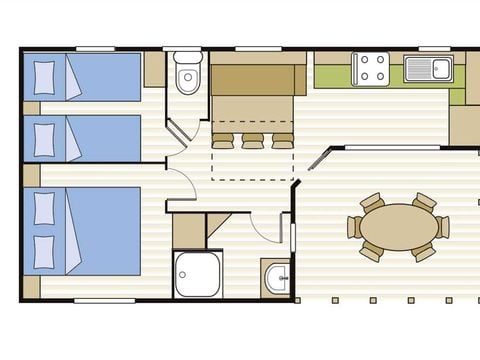 MOBILHOME 6 personnes - HIBISCUS