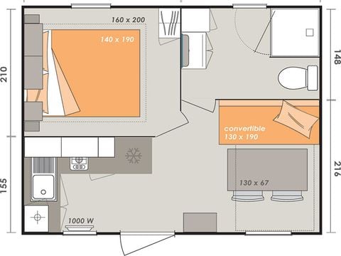 MOBILHOME 4 personnes - ALOHA
