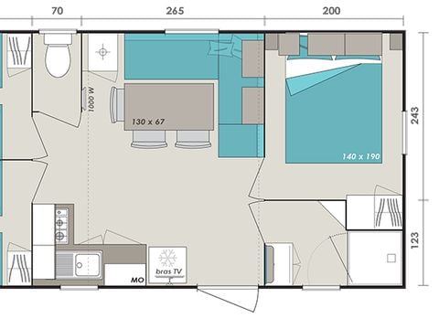 MOBILHOME 6 personnes - THYM - 32m² - 3 chambres