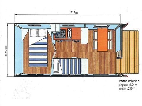 HÉBERGEMENT INSOLITE 2 personnes - Roulotte- 17M² - 1 chambre (sans sanitaires) 2 adultes + 2 enfants max 10 ans