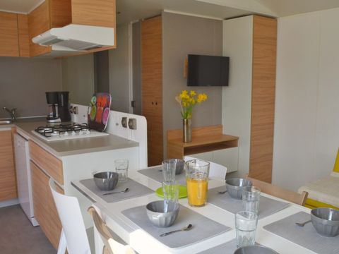 MOBILHOME 6 personnes - Cottage Premium - 3 chambres - 2 salles de bains - Draps, serviettes, plancha, forfait ménage inclus