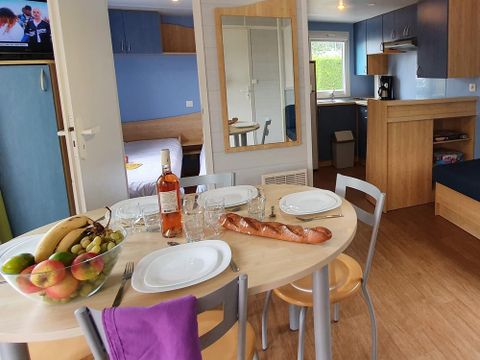 MOBILHOME 4 personnes - Cottage Louisiane - 2 chambres : 31m² - Terrasse semi-couverte 15m² 4 pers.