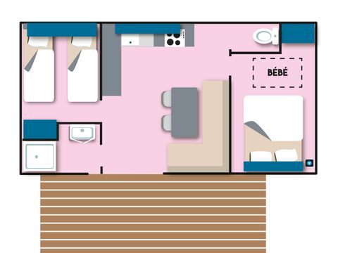 MOBILHOME 4 personnes - EUROPEEN
