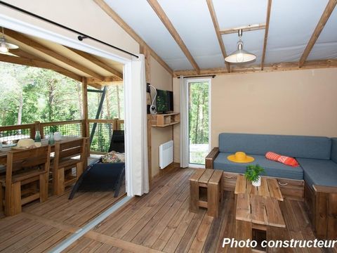 Lodge 5 personnes - Cabane Lodge sur Pilotis - 2 chambres : 32 m² + terrasse 11 m² couverte