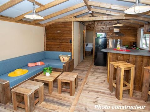 Lodge 5 personnes - Cabane Lodge sur Pilotis - 2 chambres : 32 m² + terrasse 11 m² couverte