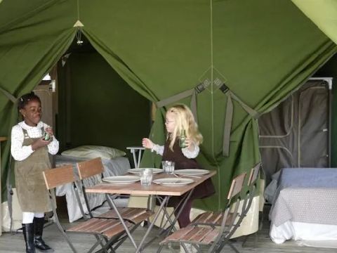 TENTE TOILE ET BOIS 5 personnes - Lodge Nature 3 Pièces 5 Personnes Sans Sanitaires