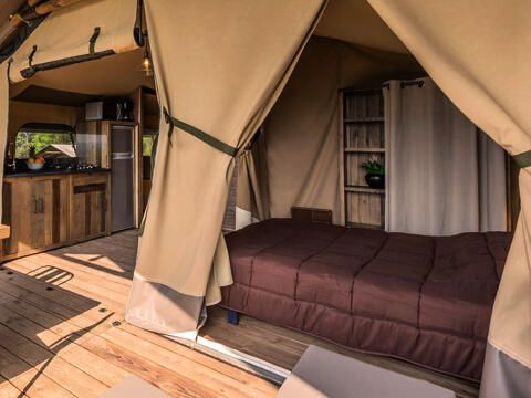 TENTE TOILE ET BOIS 4 personnes - Lodge Luxe 3 Pièces 4 Personnes