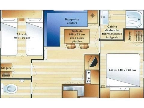 MOBILHOME 4 personnes - Mobil-Home Vénus 2 Chambres 4 pers