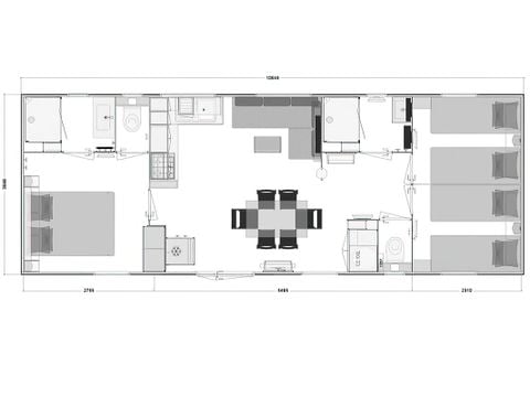 MOBILHOME 6 personnes - VIP Prestige 3 ch, 6 pers, 2 SDB, climatisé