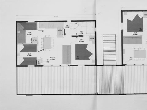 MOBILHOME 10 personnes - La Villa de la Siesta 5 chambres vue mer 4/10 pers