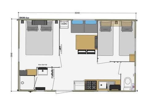 MOBILHOME 10 personnes - Mobil homes VIP XXL 5 chambres 4/10 pers