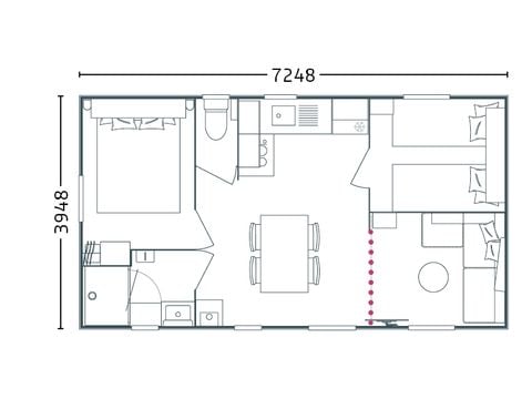 MOBILHOME 6 personnes - Mobil-Home Passion 2 chambres 4/6 pers