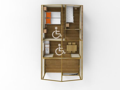 LODGE 4 personnes - LODGE FAR WEST PMR 2 chambres 25m² 4 pers