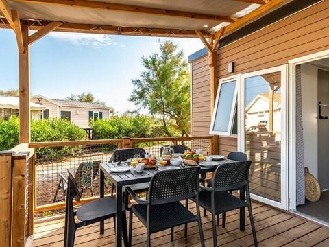 MOBILHOME 6 personnes - Premium | 3 Ch. | 6 Pers. | Terrasse Lounge | Clim. | TV